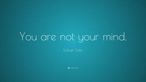 You Are Not Your Mind Text Wallpaper