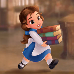 Young Belle With Books Wallpaper