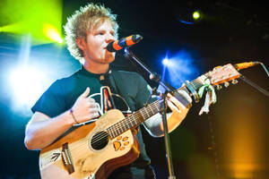Young Ed Sheeran On Stage Wallpaper