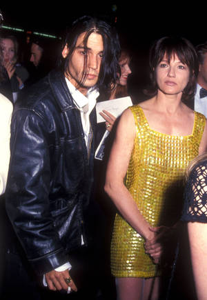 Young Johnny Depp And Ellen Barkin Wallpaper