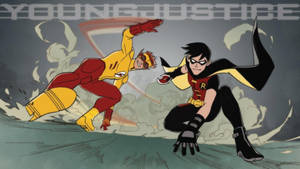 Young Justice Kid Flash Robin Wallpaper