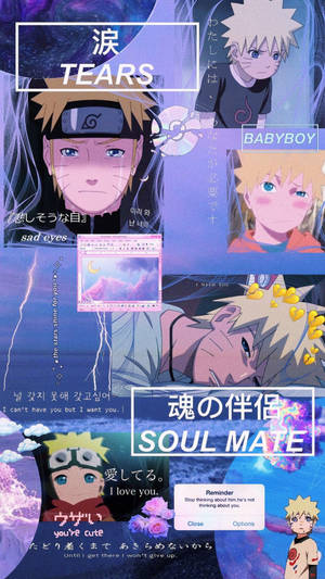 Young Naruto Aesthetic Collage Wallpaper