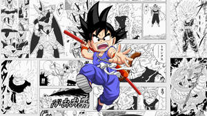 Young Son Goku Manga Panel Wallpaper