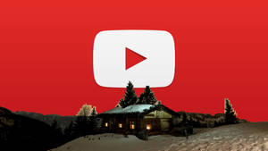 Youtube Logo Above A Cabin Wallpaper