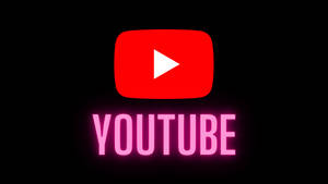 Youtube Logo And Name In Neon Wallpaper