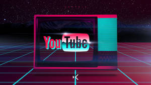 Youtube Logo On Graphic Galaxy Wallpaper