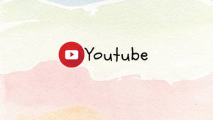 Youtube Logo On Pastel Background Wallpaper