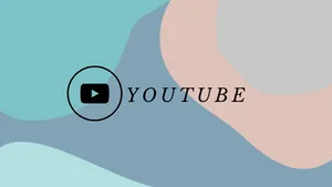 Youtube Logo On Pastel Marble Wallpaper