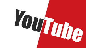 Youtube Logo On Red White Background Wallpaper