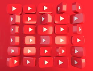 Youtube Logo Pieces In 3d Wallpaper