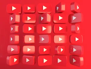 Youtube Logo Pieces In 3d Wallpaper
