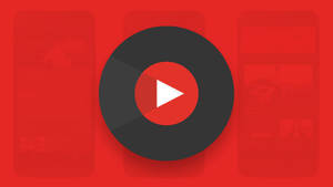 Youtube Logo Play Button In Circle Wallpaper