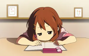 Yui Hirasawa Playing Guitar On Stage Wallpaper