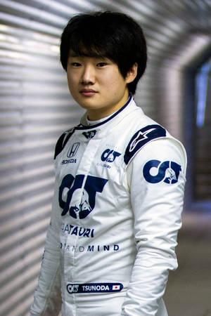 Yuki Tsunoda Tunnel Looking Camera Wallpaper