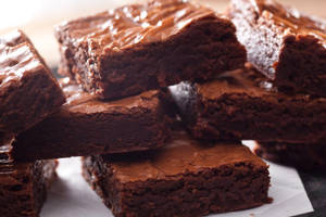 Yummy Stacked Brownies Wallpaper