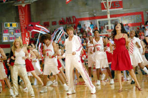 Zac Efron With Hsm Cast Wallpaper