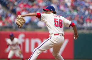 Zach Eflin Pitching Back View Wallpaper