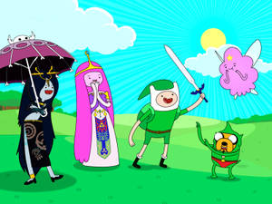 Zelda Adventure Time Marceline And Friends Wallpaper