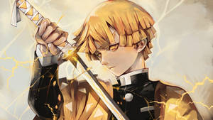 Zenitsu Golden Eyes Wallpaper