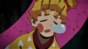 Zenitsu Red Cheeks Wallpaper