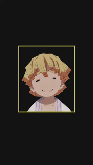 Zenitsu Squared Hair Wallpaper