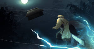 Zenitsu Under The Moon Wallpaper