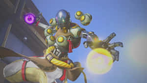 Zenyatta Robot Holding Yellow Ball Wallpaper