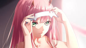 Zero Two Putting Headband Good Pfp Wallpaper