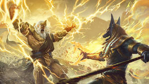 Zeus And 4k Anubis Fight Wallpaper