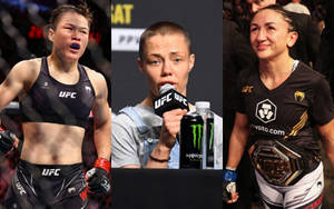 Zhang Weili, Rose Namajunas, And Carla Esparza Wallpaper