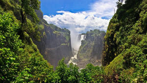 Zimbabwe Waterfall Landscape Wallpaper
