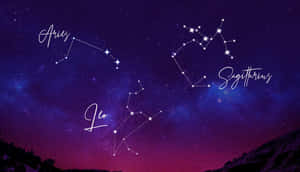 Zodiac_ Constellations_ Aries_ Leo_ Sagittarius Wallpaper