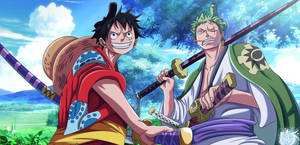 Zoro And Luffy One Piece Wano 4k Outfit Wallpaper