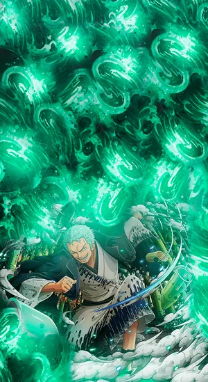 Zoro Wano Illuminated Wallpaper