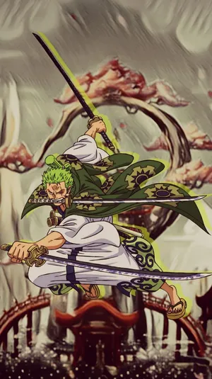 Zoro Wano In Battle Wallpaper