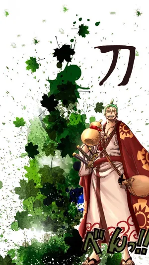 Zoro Wano Leaves Wallpaper