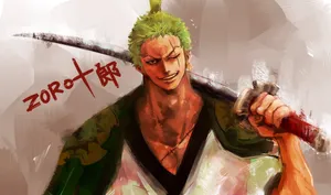 Zoro Wano With Sword Wallpaper