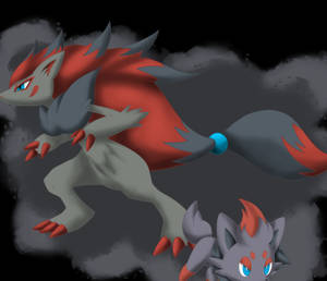 Zoroark And Little Zorua Wallpaper